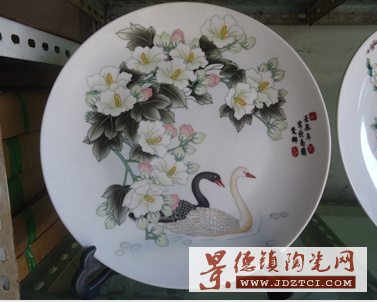 各种陶瓷大瓷盘陶瓷赏盘陶瓷纪念盘定制厂家加印logo