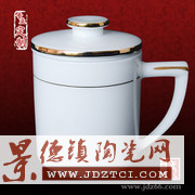 手绘加字加logo陶瓷茶杯生产定制厂家