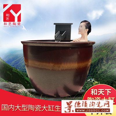 泡澡大缸温泉 一米三嵌入式浴缸 陶瓷大缸厂家 定制一米二缸