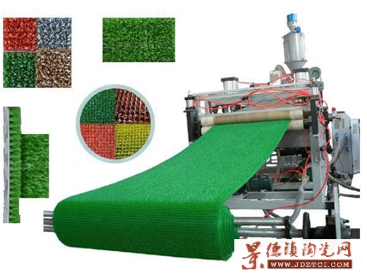塑料草坪地垫生产线设备机器机械挤出机组(图)