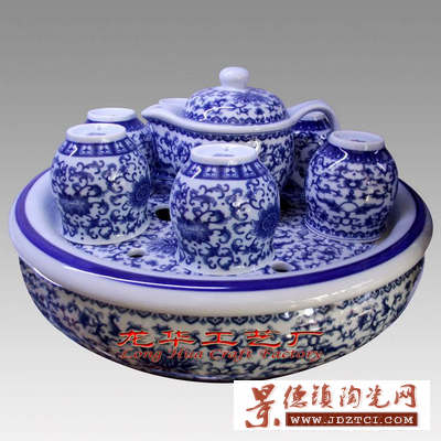 景德镇青花茶具厂家  陶瓷茶具