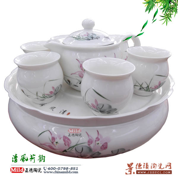 景德镇厂家供应陶瓷茶具 高档礼品陶瓷茶具