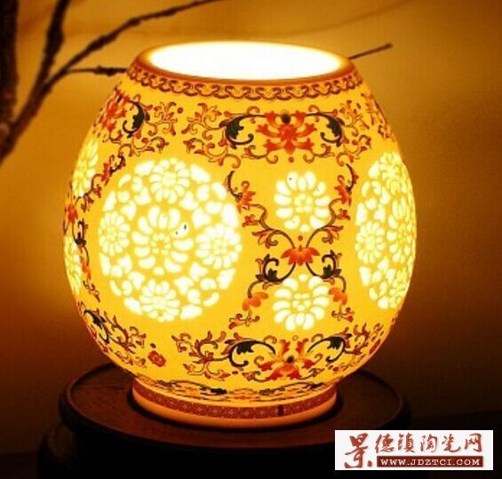 中式陶瓷台灯卧室床头灯