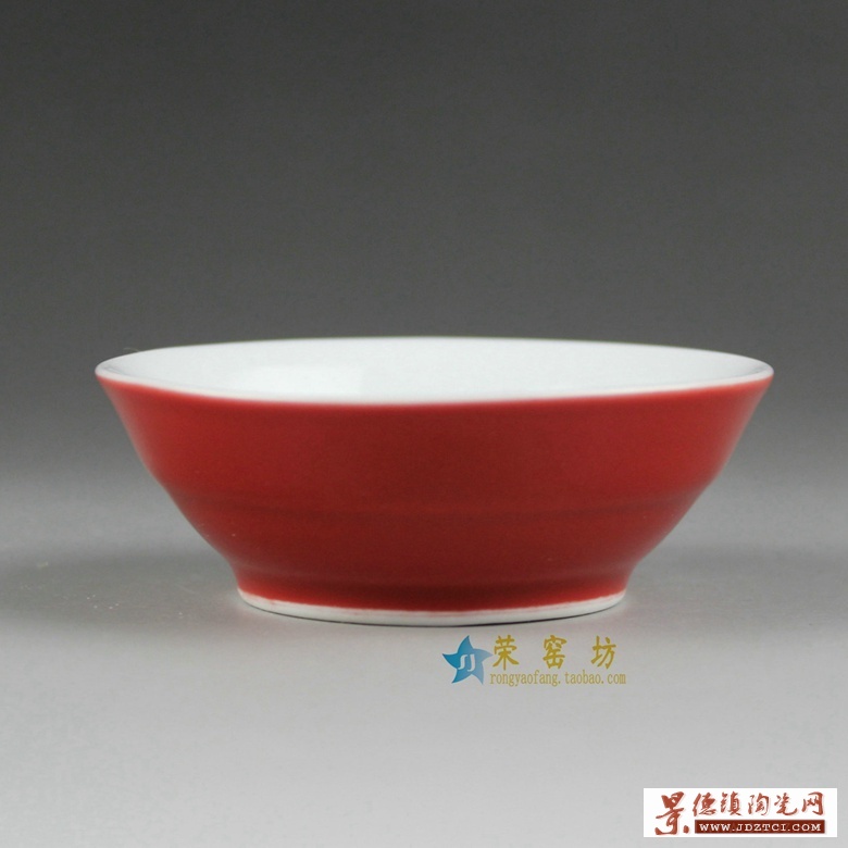 景德镇精品陶瓷 茶具 茶杯杯子品茗杯单色釉手工手绘
