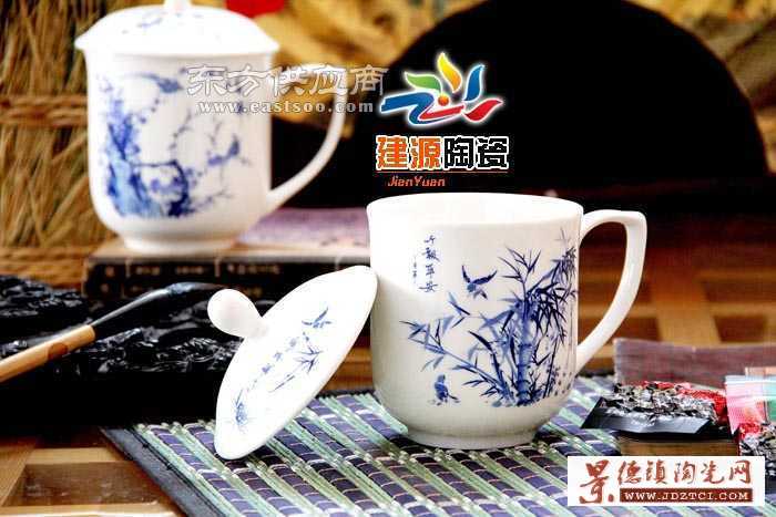 建厂周年纪念杯子定做 景德镇优质陶瓷茶杯批发定制
