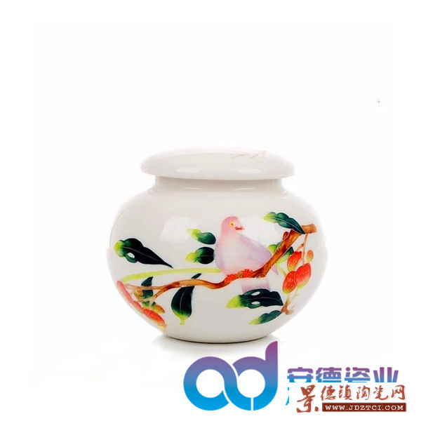 景德镇手绘陶瓷茶叶罐定制