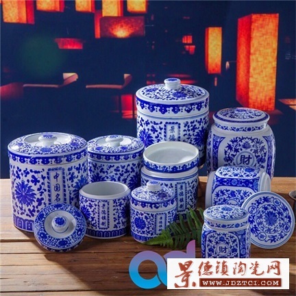 景德镇陶瓷茶叶罐定制茶叶罐批发