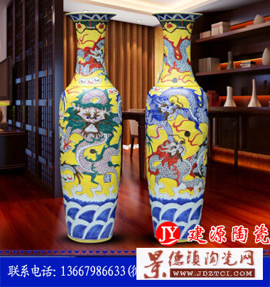 景德镇专业生产陶瓷大花瓶 青花大花瓶厂家 开业礼品大花瓶